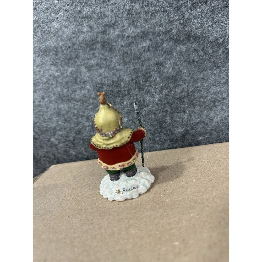 Christopher Radko Woodland Winds Frosty Leaf Santa Christmas‎ Ornament